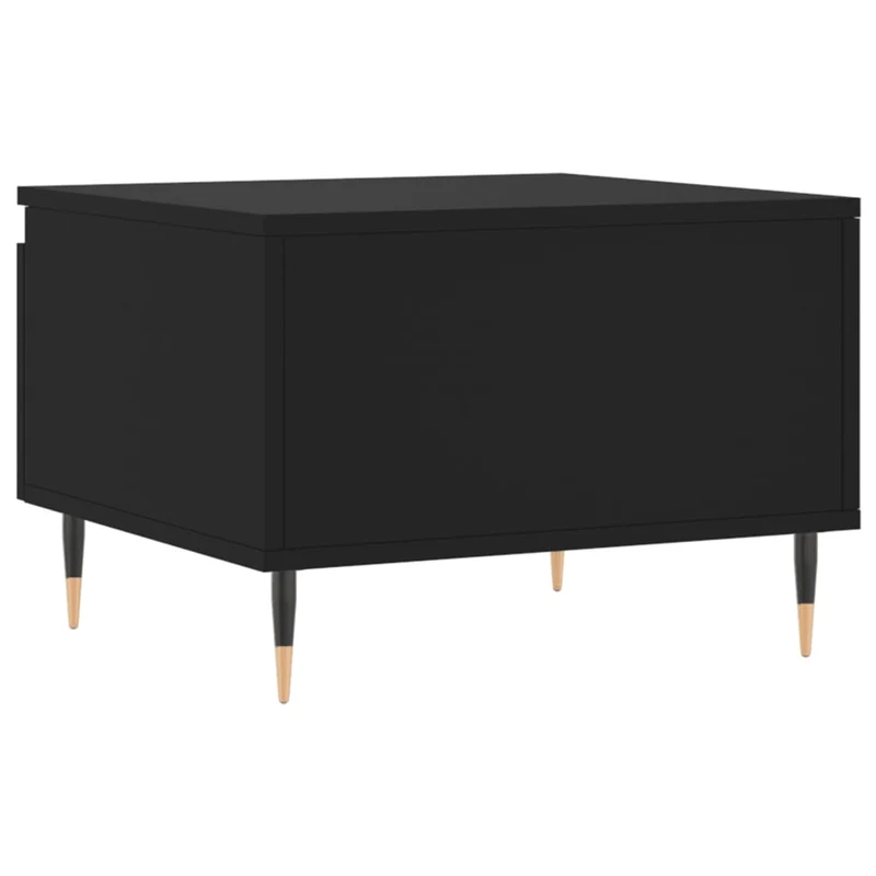 Lot de 2 tables de chevets avec tiroir 50 x 46 x 35 cm bois d'ingénierie noir et métal DEC040411