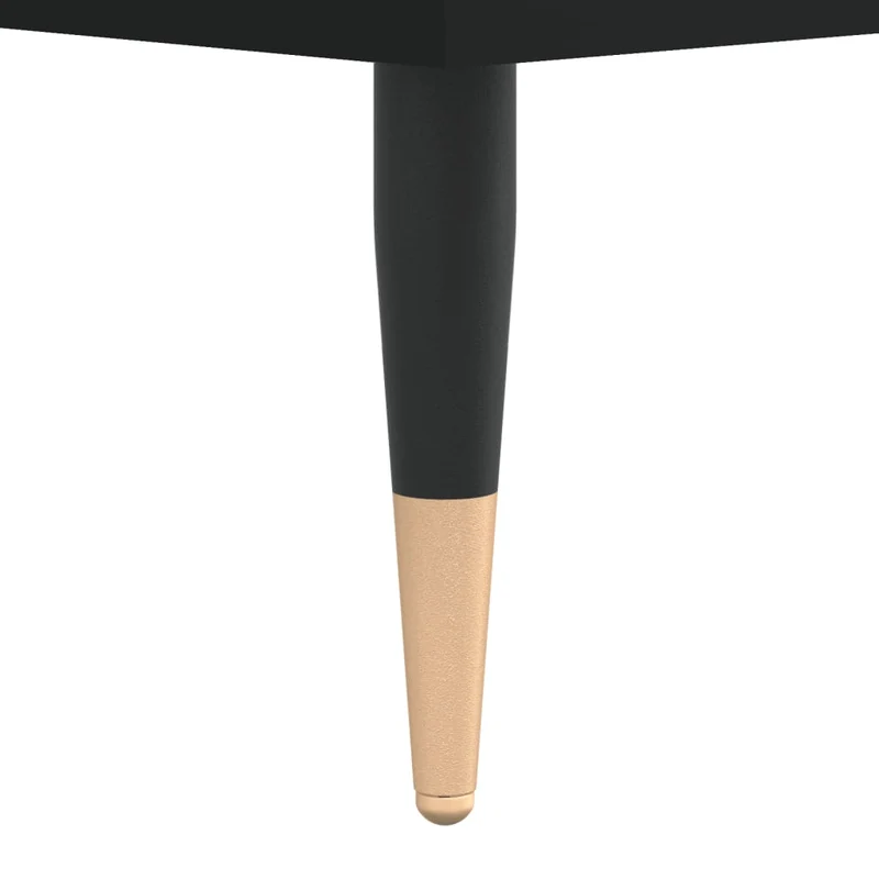 Lot de 2 tables de chevets avec tiroir 50 x 46 x 35 cm bois d'ingénierie noir et métal DEC040411