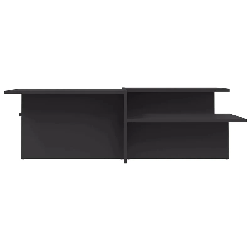 Lot de 2 tables d'appoint avec étagères 111,5 x 50 x 33 cm en bois d'ingénierie gris DEC040392