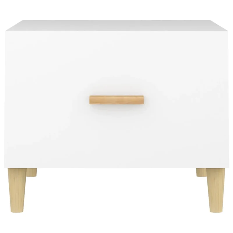 Lot de 2 tables de chevets avec tiroir 50 x 50 x 40 cm bois d'ingénierie blanc DEC040311