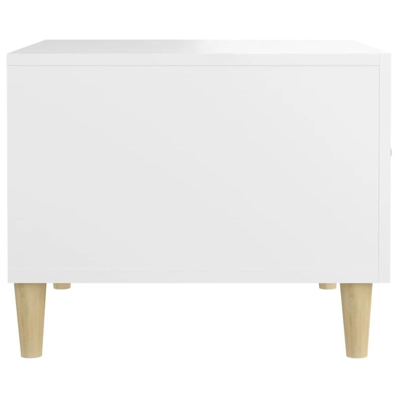 Lot de 2 tables de chevets avec tiroir 50 x 50 x 40 cm bois d'ingénierie blanc DEC040311