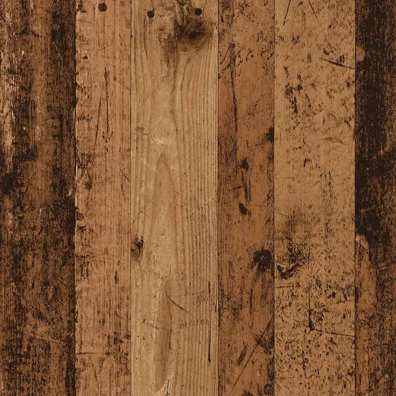 Table basse avec plateau relevable 60 x 44,5 x 45 cm bois d'ingénierie marron effet vieilli et métal DEC040208