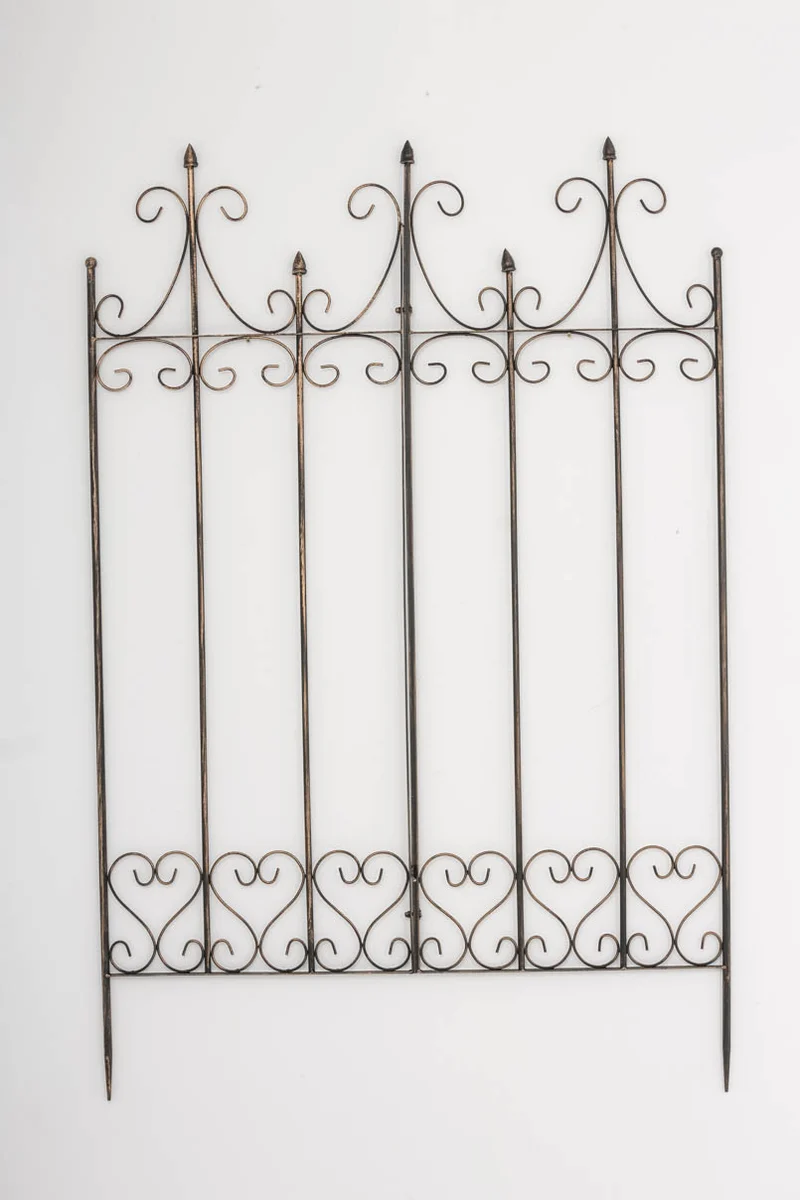 Treillis de jardin support plantes grimpantes décoration métal bronze 10_0003880