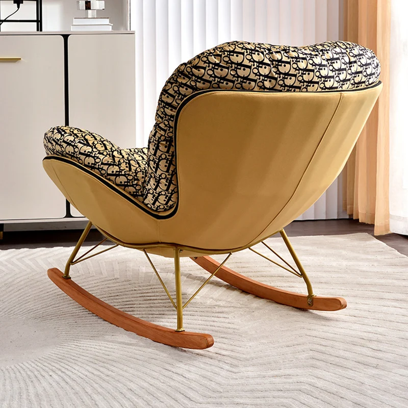 Contemporary Scandinavian Arc Swing Square Cotton Linen Velvet Synthetic Fabric Solid Wood Accent Chair Backrest Armless For Living Room