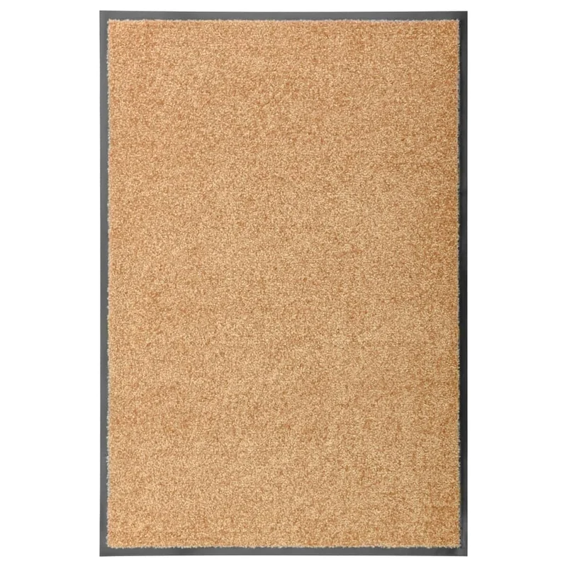 Paillasson lavable 60 x 90 cm PVC antidérapant et polyamide crème DEC040609
