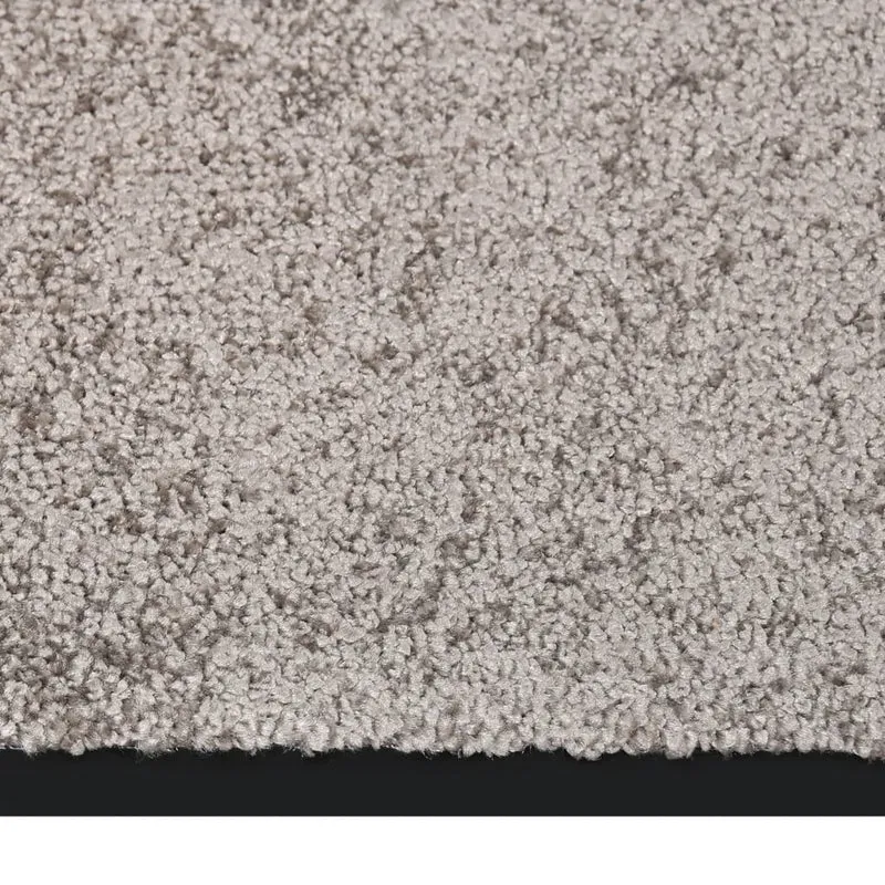 Paillasson de porte d'entrée 60 x 80 cm PP torsadé beige et vinyle DEC040594
