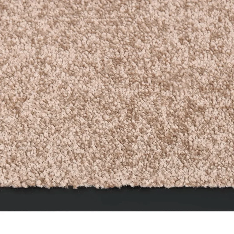 Paillasson porte d'entrée dessous antidérapant 80 x 120 cm PP torsadé vinyle beige DEC040589