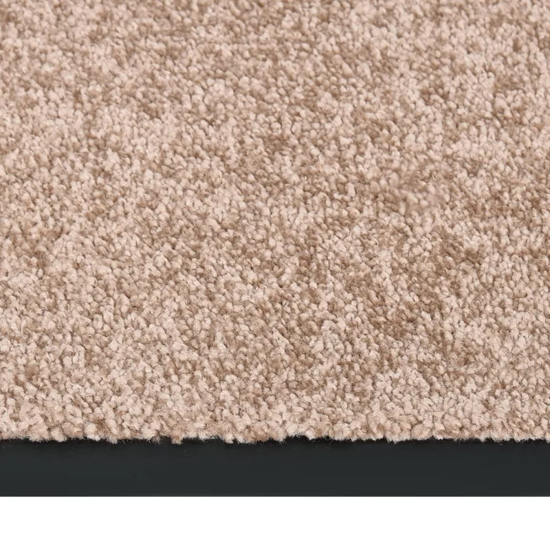 Paillasson de porte d'entrée dessous antidérapant 40 x 60 cm PP torsadé beige et vinyle DEC040585