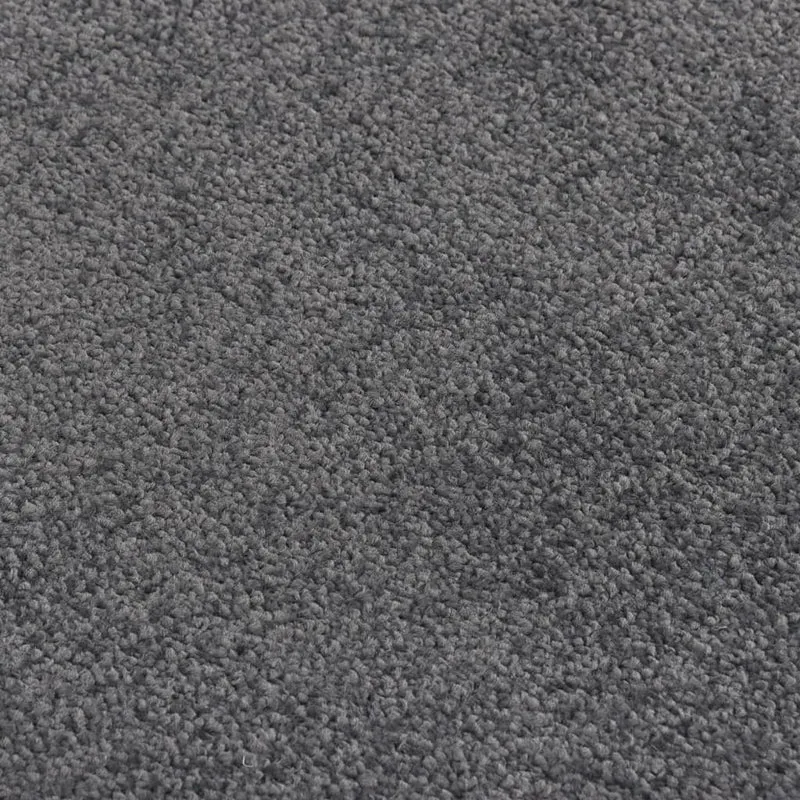 Paillasson porte d'entrée dessous antidérapant 80 x 120 cm PP torsadé anthracite et vinyle DEC040584