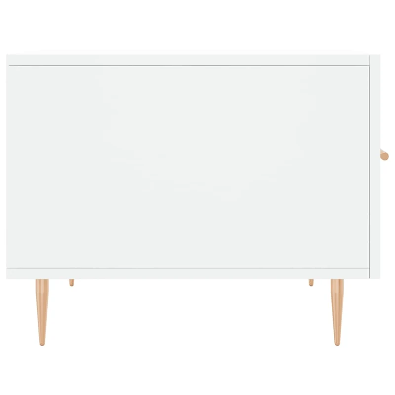 Lot de 2 tables de chevets avec tiroir 50 x 50 x 40 cm bois d'ingénierie blanc et fer DEC040312