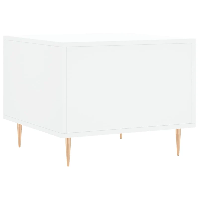 Lot de 2 tables de chevets avec tiroir 50 x 50 x 40 cm bois d'ingénierie blanc et fer DEC040312