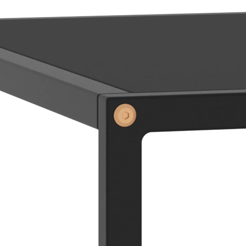 Table basse design moderne et contemporaine avec verre et acier noir 60 x 60 x 35 cm DEC039881