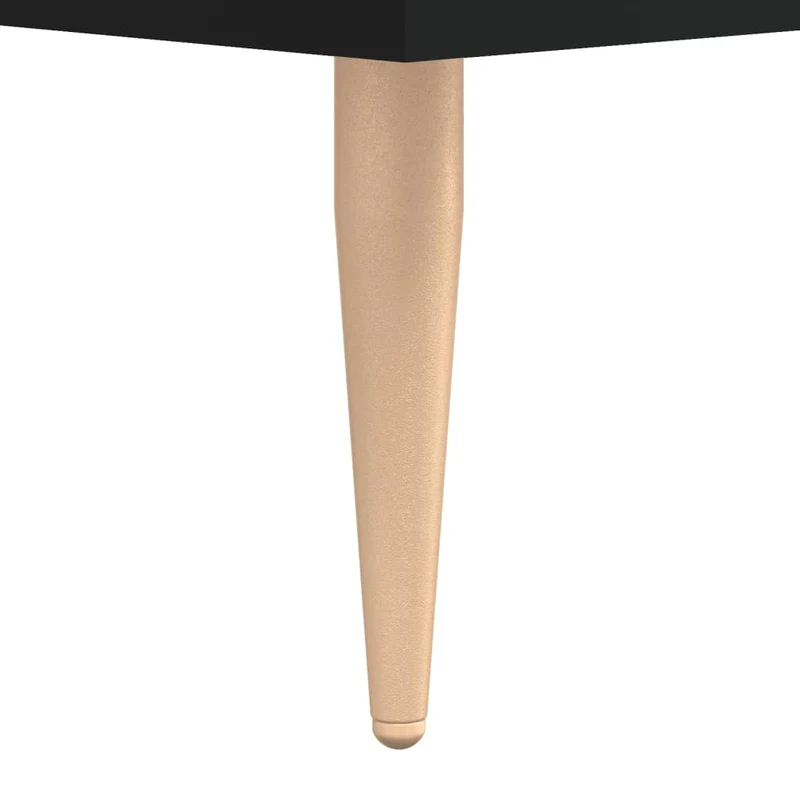 Table basse avec tiroir design moderne et contemporaine 50 x 50 x 40 cm bois d'ingénierie noir et fer DEC039666