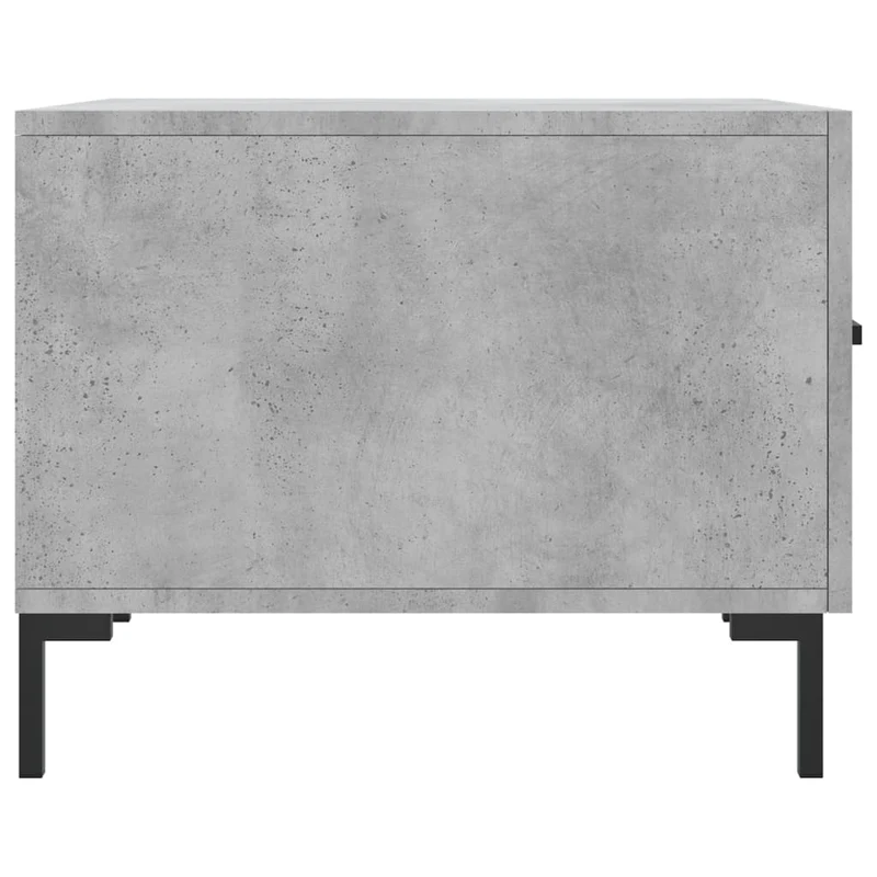 Table basse avec tiroir design moderne et contemporain 50 x 50 x 40 cm bois d'ingénierie gris et fer DEC039294
