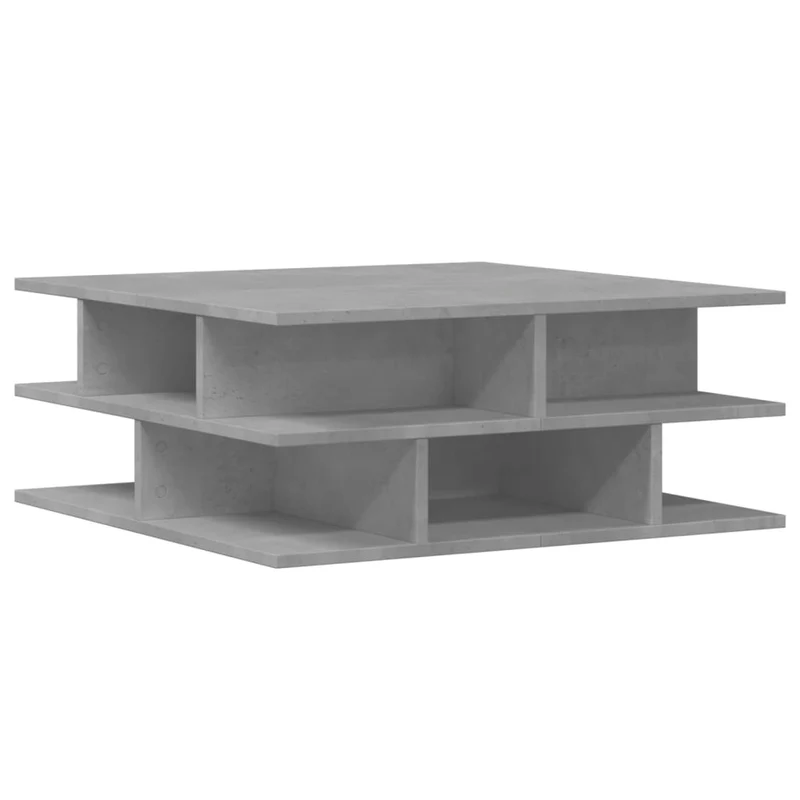 Table basse design moderne et contemporaine 70 x 70 x 29 cm bois d'ingénierie gris DEC039336