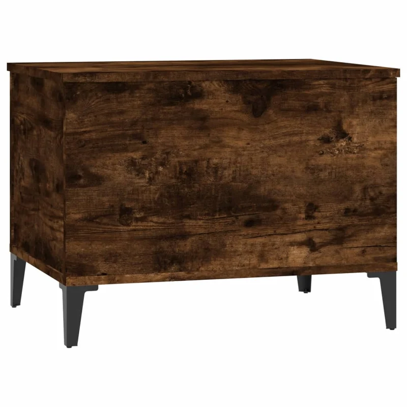 Table basse avec plateau relevable design moderne et contemporaine 60 x 44,5 x 45 cm bois d'ingénierie marron et métal DEC038444