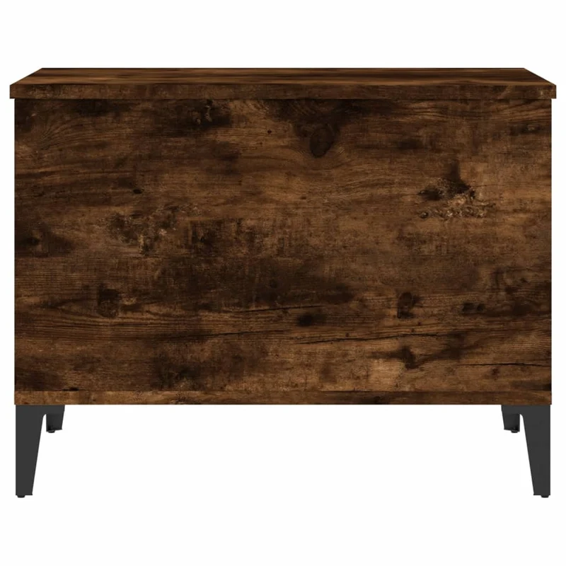Table basse avec plateau relevable design moderne et contemporaine 60 x 44,5 x 45 cm bois d'ingénierie marron et métal DEC038444