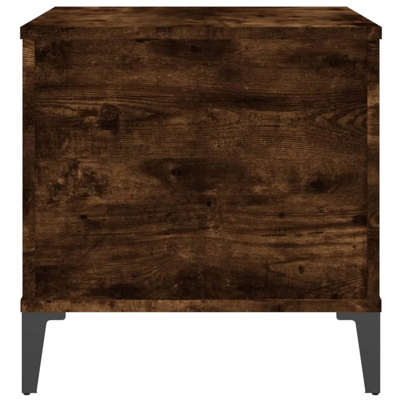 Table basse avec plateau relevable design moderne et contemporaine 60 x 44,5 x 45 cm bois d'ingénierie marron et métal DEC038444