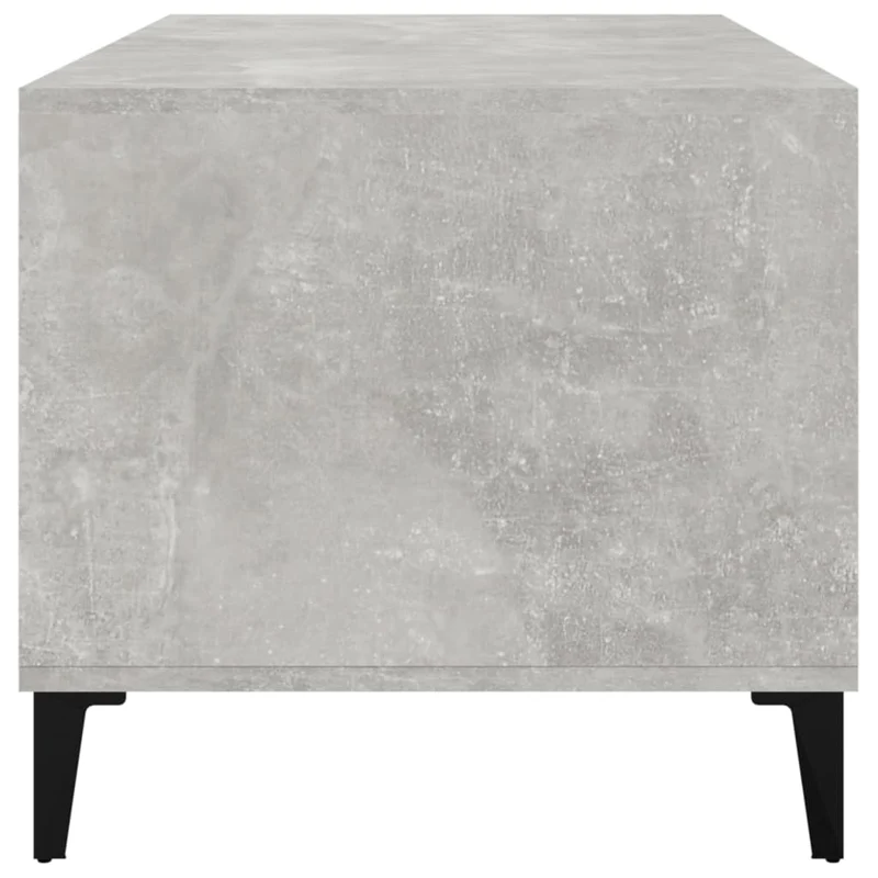 Table basse avec tiroir design moderne et contemporain 90 x 49 x 45 cm bois d'ingénierie gris et métal DEC039362