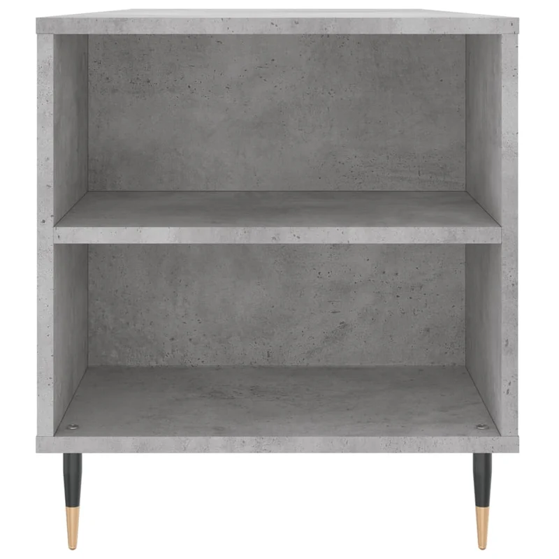 Table basse avec 2 tiroirs et 4 compartiments design moderne 102 x 44,5 x 50 cm bois d'ingénierie gris et métal DEC039243