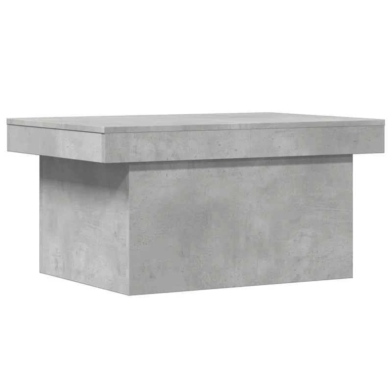 Table basse espace de rangement caché design moderne 100 x 55 x 40 cm bois d'ingénierie gris DEC039239