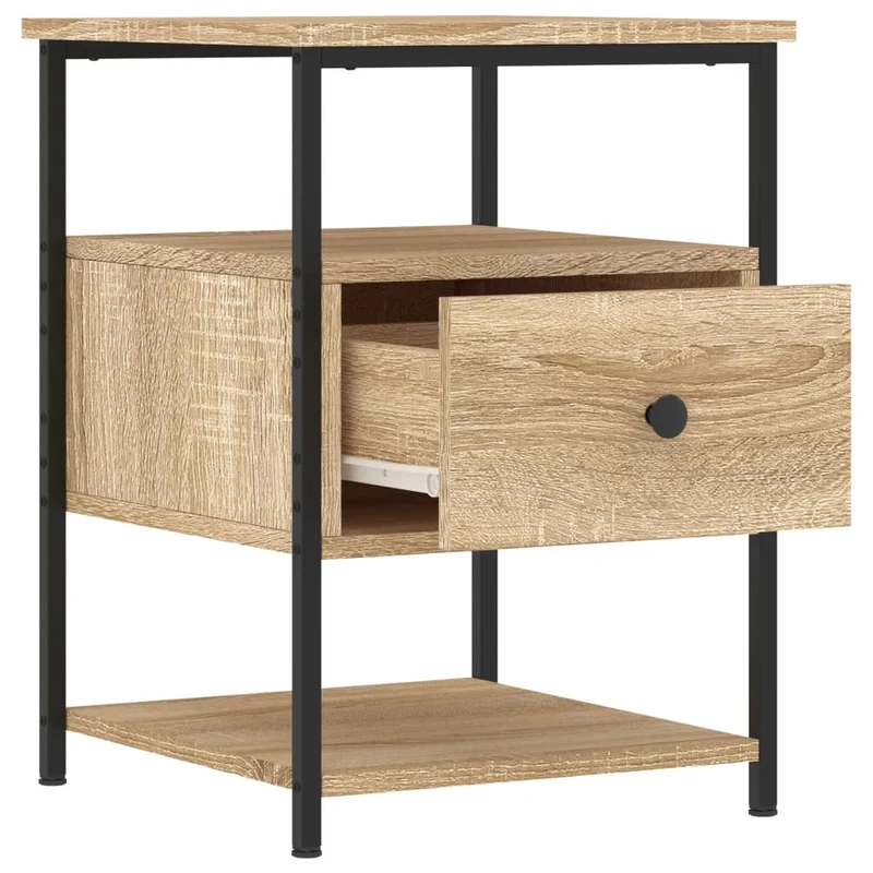 Tables de chevet 2 pcs chêne sonoma 40 x 42 x 56 cm bois ingénierie brun DEC035286