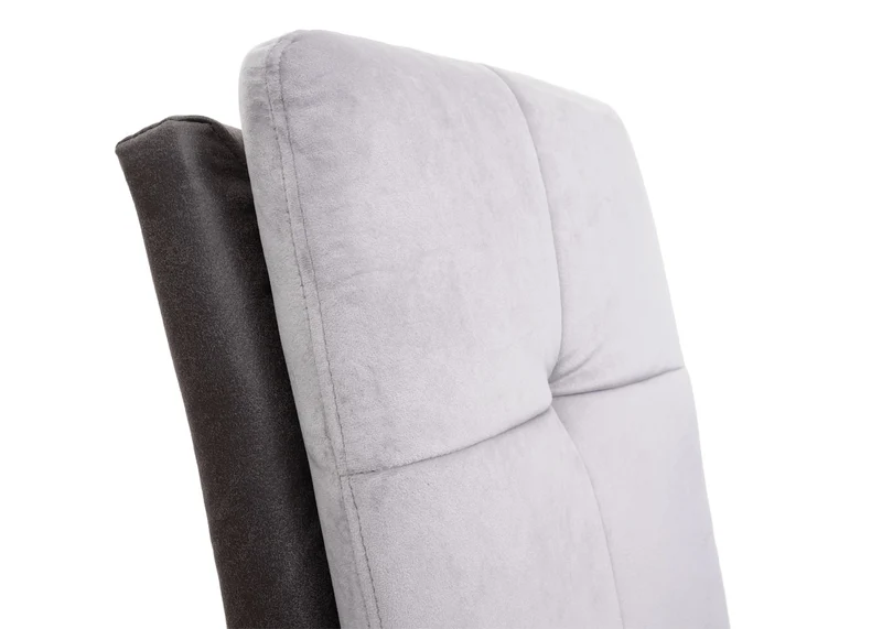 2x chaises de salle à manger cuisine synthétique velours métal gris design moderne et chic 04_0000401