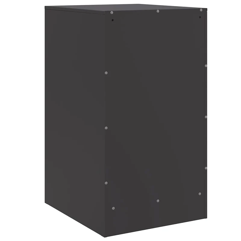 Lot de 2 tables de chevet avec 3 tiroirs 34,5 x 39 x 62 cm acier noir DEC035464