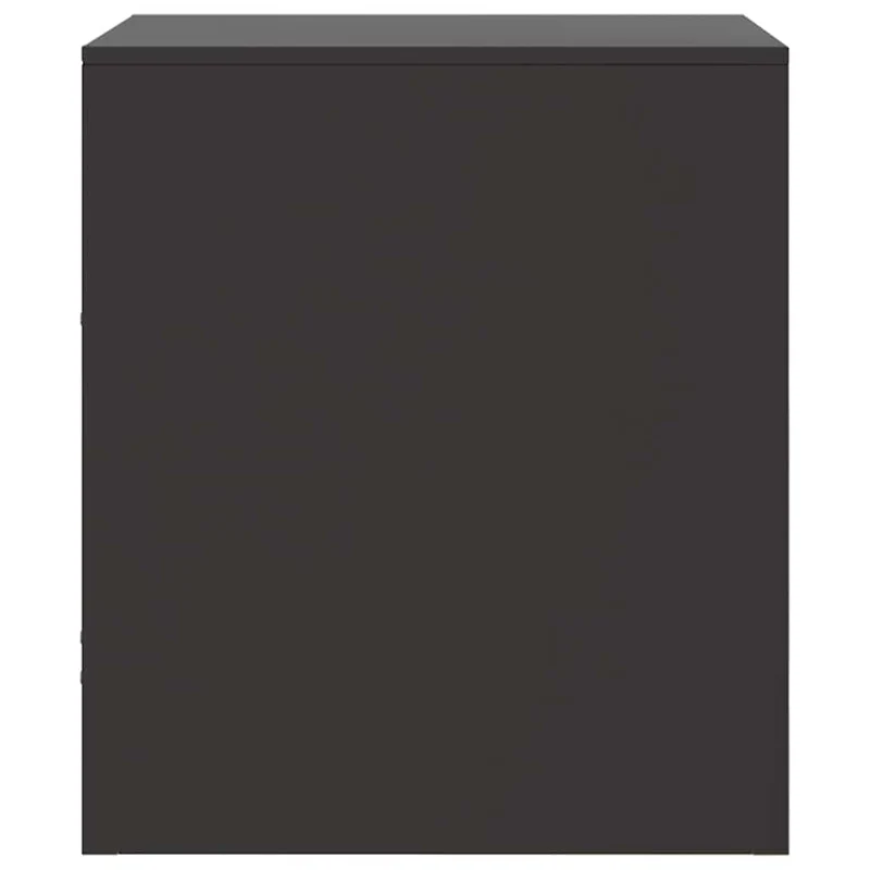 Lot de 2 tables de chevet avec tiroir et compartiment ouvert 34,5 x 39 x 44 cm acier noir DEC035462