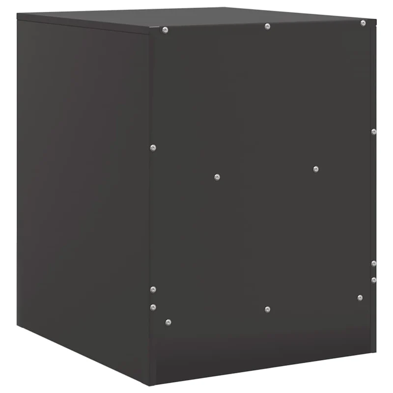 Lot de 2 tables de chevet avec tiroir et compartiment ouvert 34,5 x 39 x 44 cm acier noir DEC035462