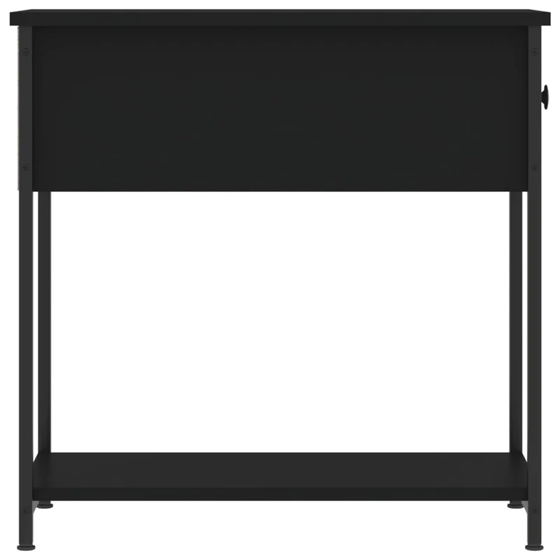 Lot de 2 tables de chevet avec tiroir et étagère 30 x 60 x 60 cm bois d’ingénierie noir DEC035457