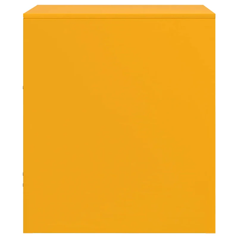 Lot de 2 tables de chevet avec tiroir et compartiment ouvert 34,5 x 39 x 44 cm acier jaune DEC035418