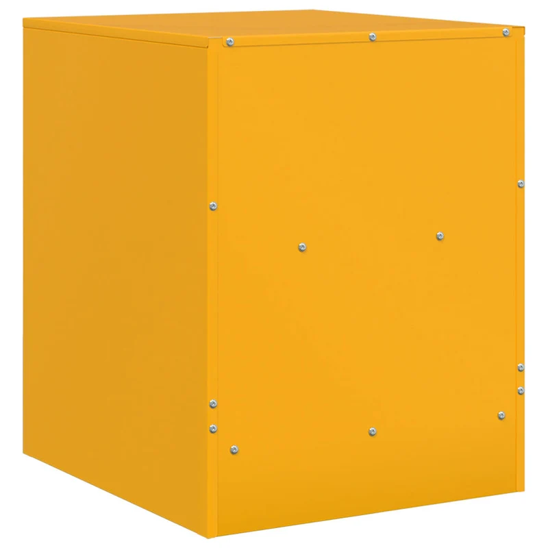 Lot de 2 tables de chevet avec tiroir et compartiment ouvert 34,5 x 39 x 44 cm acier jaune DEC035418