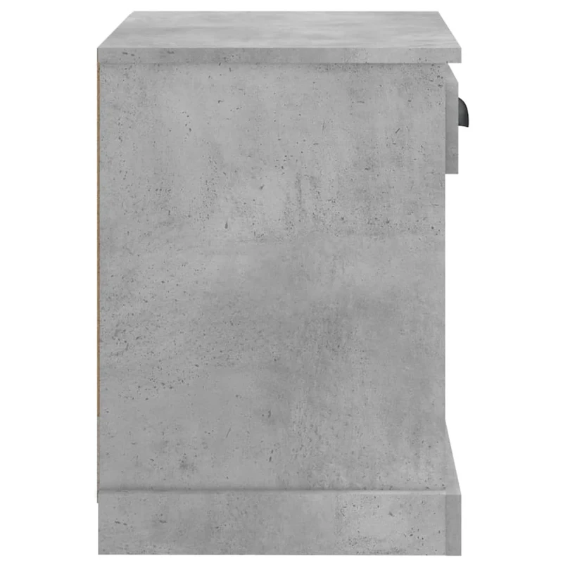 Lot de 2 tables de chevet avec tiroir et 3 compartiments 43 x 36 x 50 cm bois d'ingénierie gris DEC035399