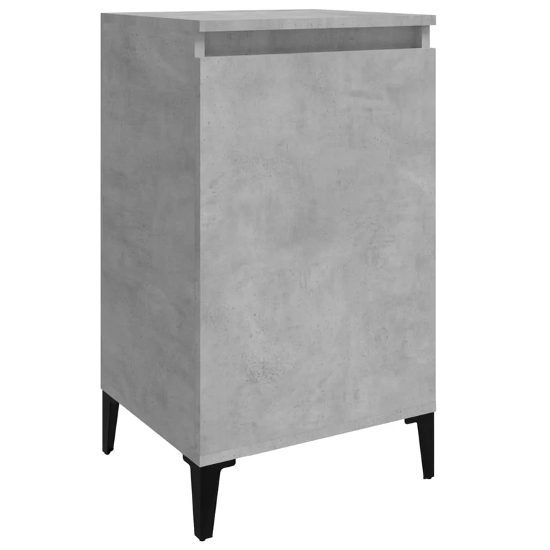 Lot de 2 tables de chevet avec compartiment avec porte 40 x 35 x 70 cm bois d'ingénierie gris DEC035386