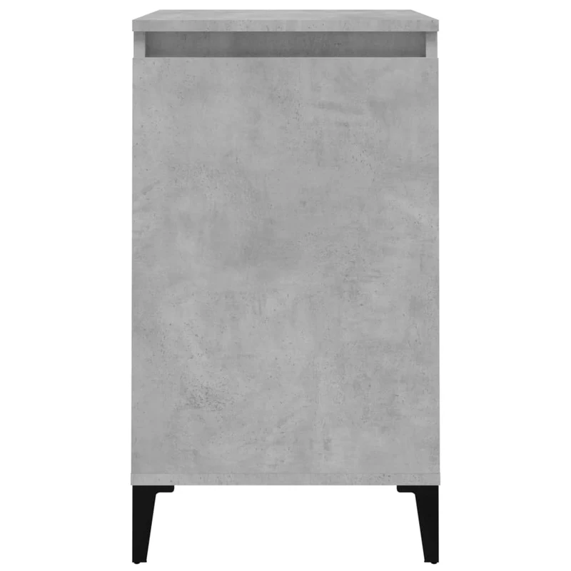 Lot de 2 tables de chevet avec compartiment avec porte 40 x 35 x 70 cm bois d'ingénierie gris DEC035386