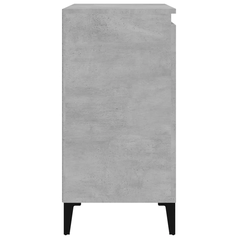 Lot de 2 tables de chevet avec compartiment avec porte 40 x 35 x 70 cm bois d'ingénierie gris DEC035386