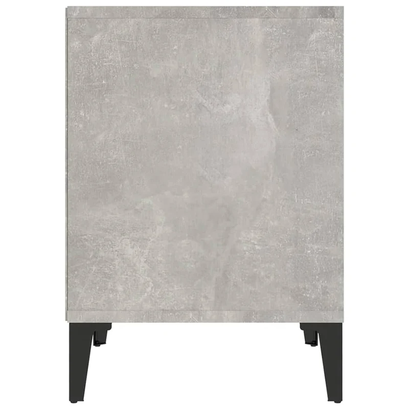 Lot de 2 tables de chevet avec compartiment ouvert 40 x 35 x 50 cm bois d'ingénierie gris DEC035362