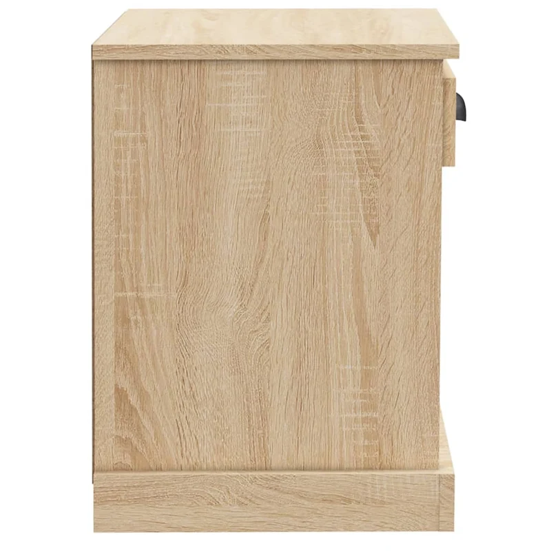 Lot de 2 tables de chevet avec tiroir et 3 compartiments 43 x 36 x 50 cm bois d'ingénierie couleur chêne DEC035288