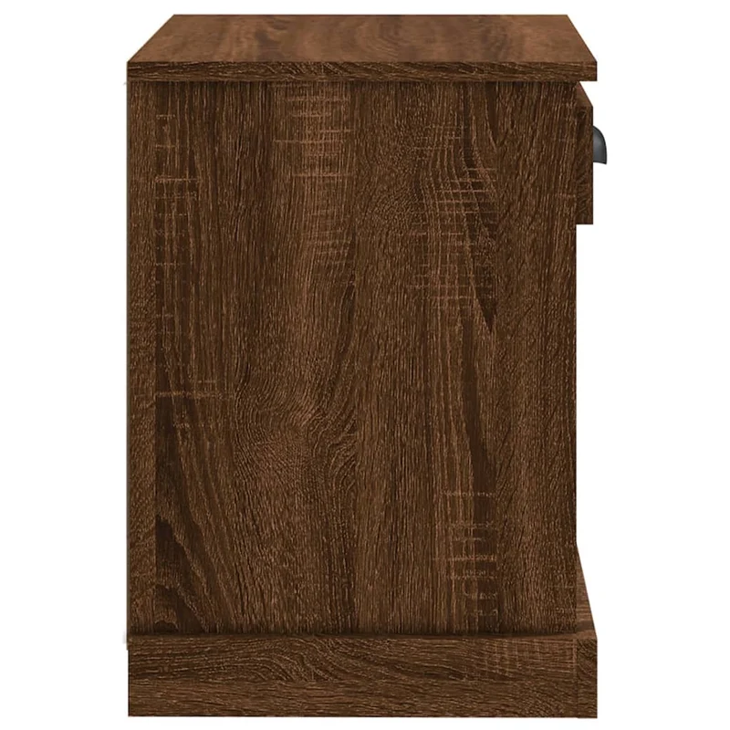 Lot de 2 tables de chevet avec tiroir et 3 compartiments 43 x 36 x 50 cm bois d'ingénierie marron DEC035205