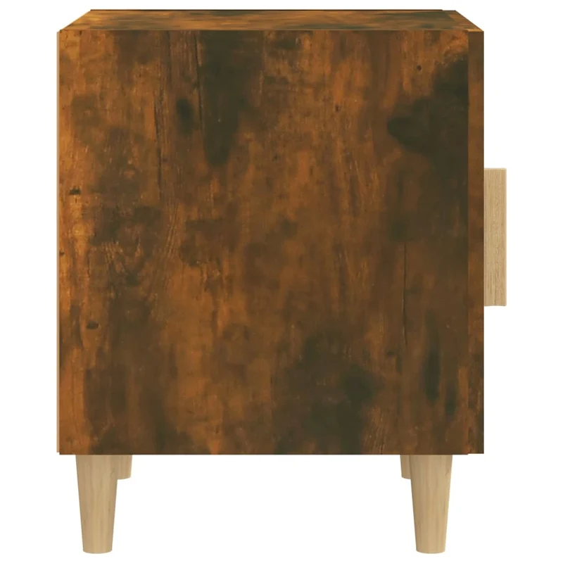 Lot de 2 tables de chevet avec compartiment avec porte 40 x 40 x 50 cm en bois d'ingénierie marron DEC035154