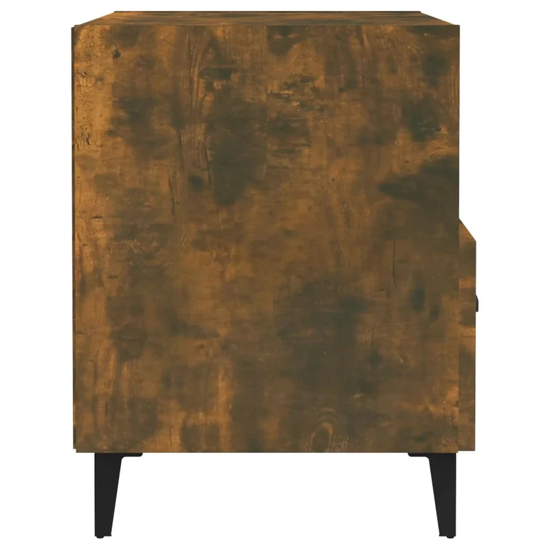 Lot de 2 tables de chevet 40 x 35 x 47,5 cm avec tiroir et compartiment ouvert en bois d'ingénierie marron DEC035152
