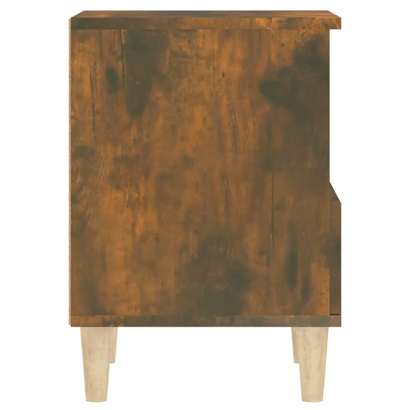 Lot de 2 tables de chevet avec tiroir et compartiment ouvert 40 x 35 x 50 cm bois d'ingénierie marron DEC035090