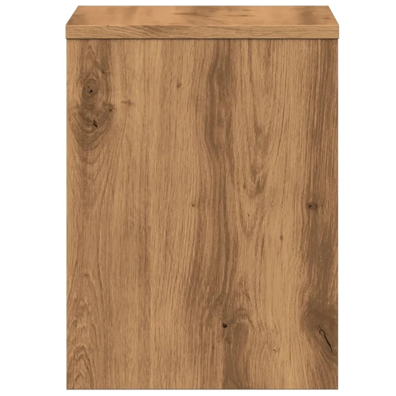 Lot de 2 tables de chevet avec deux compartiments 40 x 30 x 40 cm en bois d'ingénierie couleur chêne DEC035055