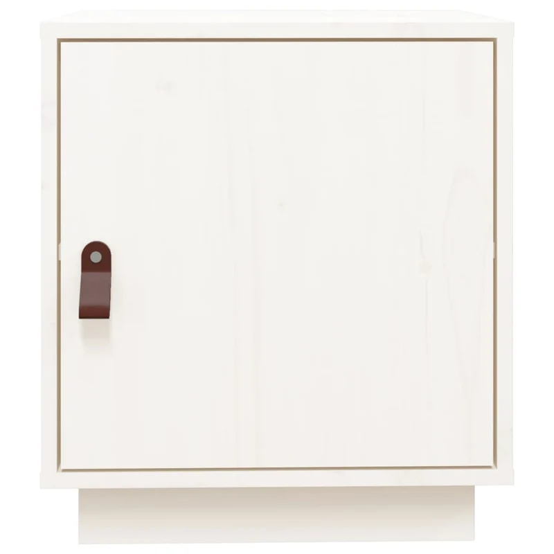 Lot de 2 tables de chevet avc compartiment avec porte 40 x 34 x 45 cm bois de pin blanc DEC034907
