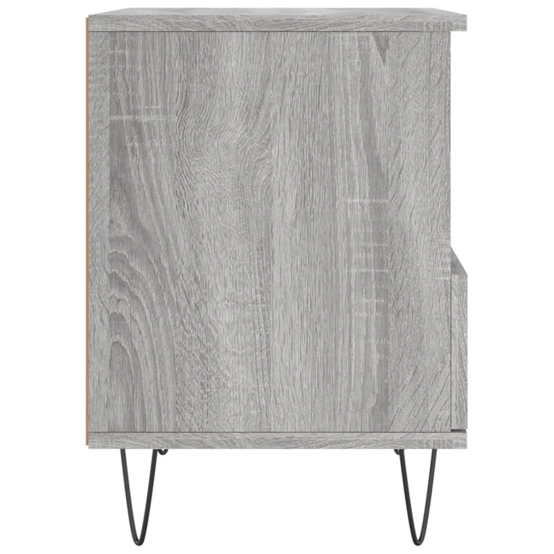 Table de chevet avec tiroir et compartiment ouvert 40 x 35 x 50 cm bois d’ingénierie gris DEC034627