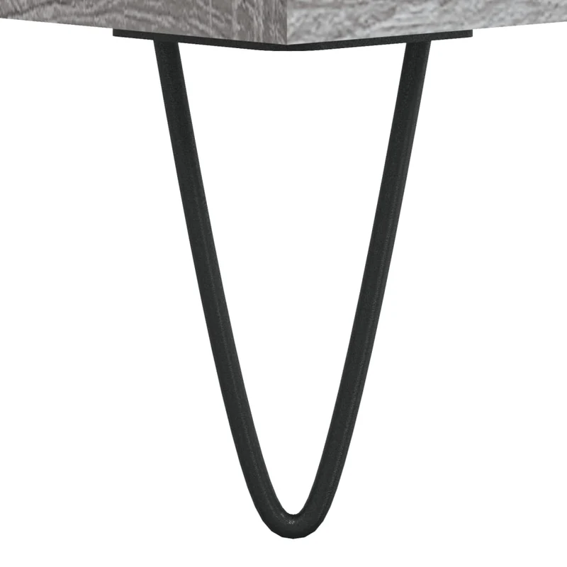 Table de chevet avec tiroir et compartiment ouvert 40 x 35 x 50 cm bois d’ingénierie gris DEC034627