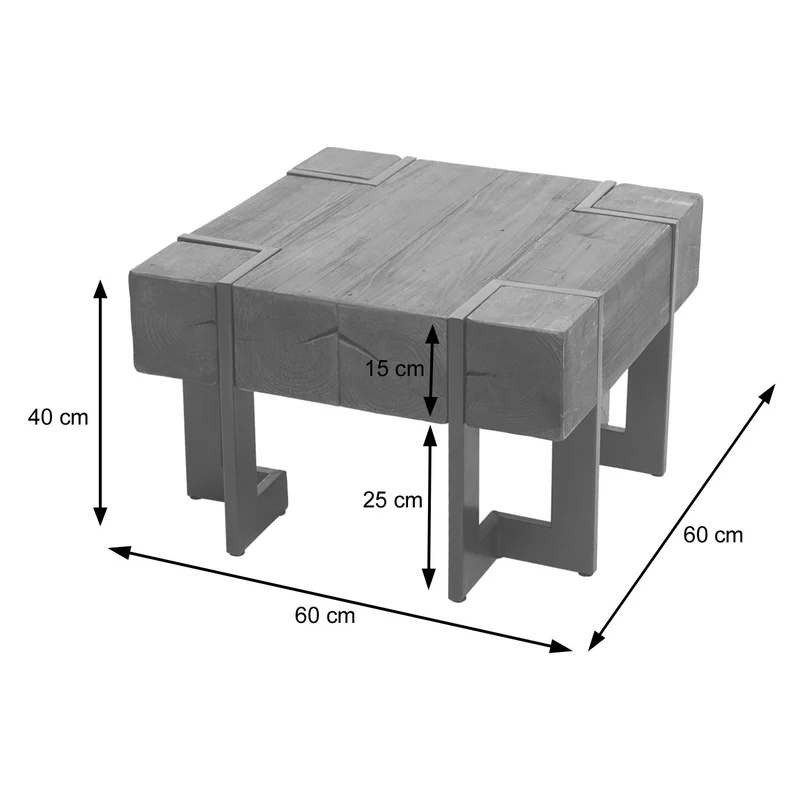 Table basse hwc-a15 table de salon en bois de sapin rustique massif certifié mvg marron 60 x 60 cm 04_0008417