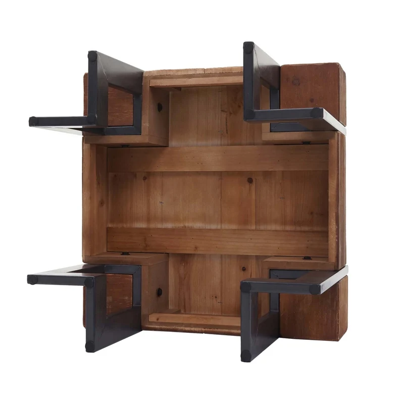 Table basse hwc-a15 table de salon en bois de sapin rustique massif certifié mvg marron 60 x 60 cm 04_0008417