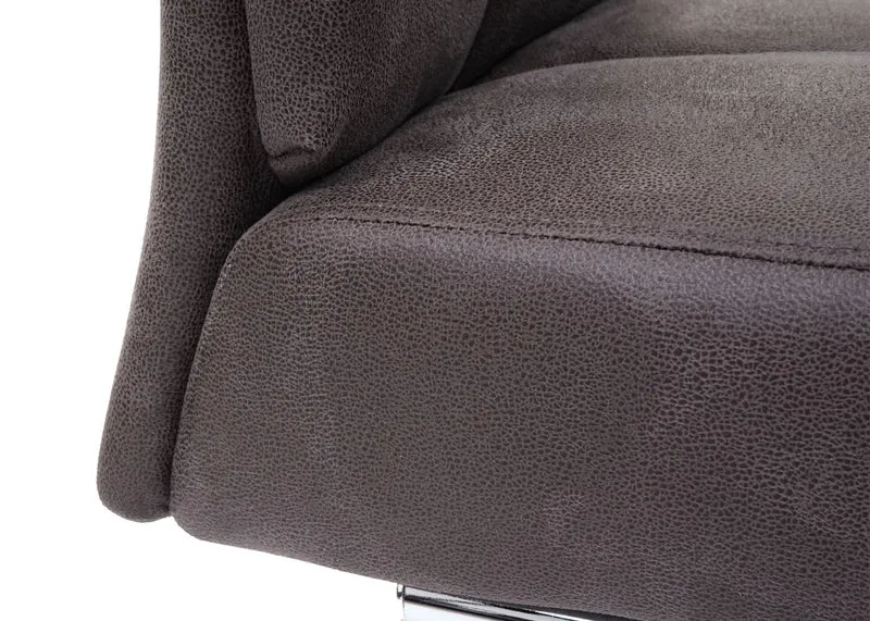 Lot de 2 chaises de salle à manger confortable et moderne en textile aspect daim marron 04_0000405
